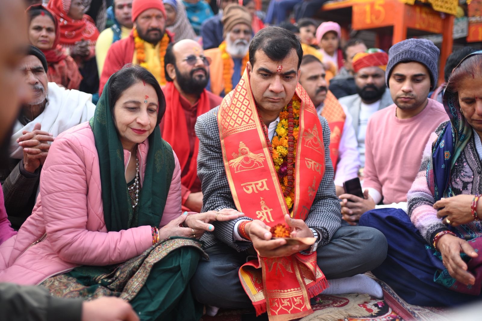 संजीव चौधरी ने जिला महामंत्री बनने के बाद पहली बार अपनी निजी कार्यक्रम में हर की पैड़ी पहुंचकर माँ गंगा का पूजन आशीर्वाद लिया