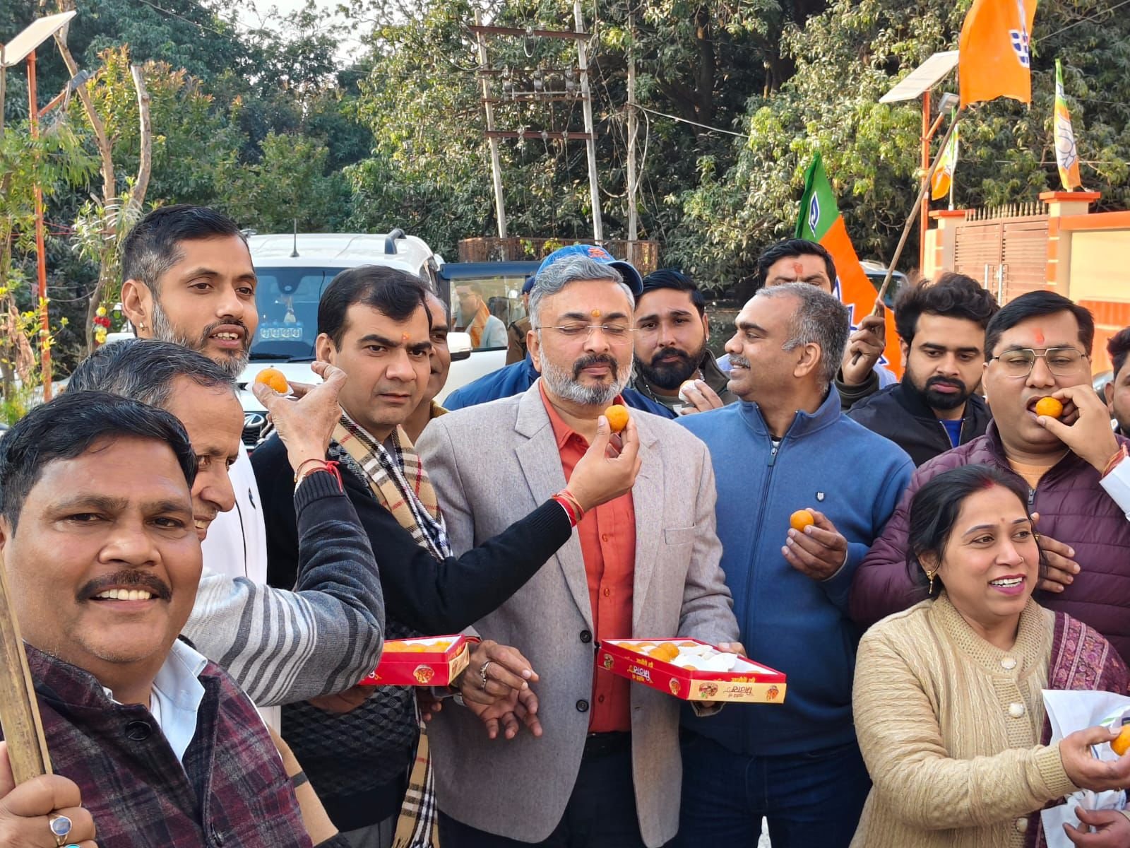 नितिन नबीन जी के राष्ट्रीय अध्यक्ष बनने की घोषणा के बाद हरिद्वार जिला कार्यालय में जश्न मनाया गया