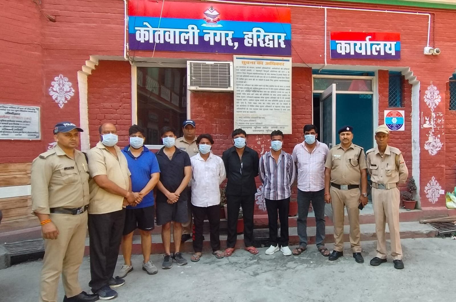 हरिद्वार पुलिस द्वारा हुडदंग करने वालों के विरुद्ध की गई कार्यवाई